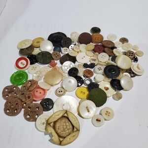 Vtg small lot of Buttons granny's drawer button collection crafting buttons
